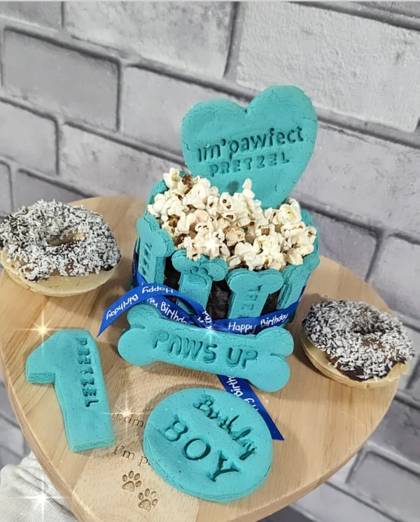 Dog birthday cake With Dog Doughnuts - Image 3