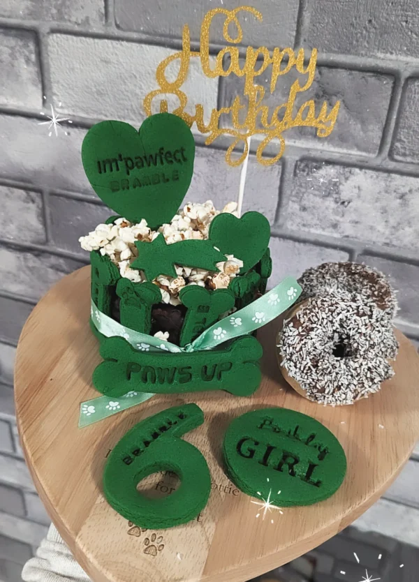 Dog birthday cake With Dog Doughnuts - Image 2